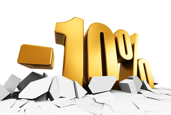 10 percent sale and discount advertisement concept — Stock Photo, Image