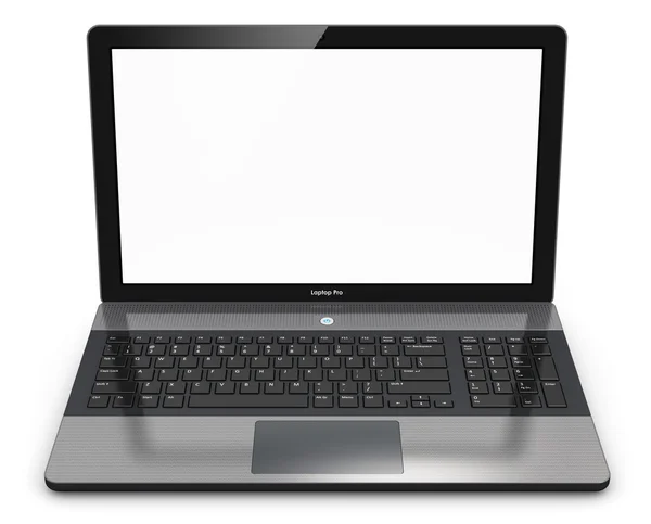 Modern laptop med blank skärm — Stockfoto