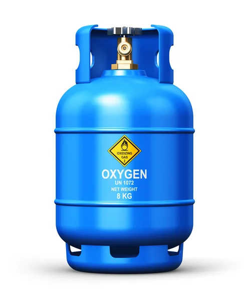 Récipient à gaz industriel à oxygène liquéfié — Photo