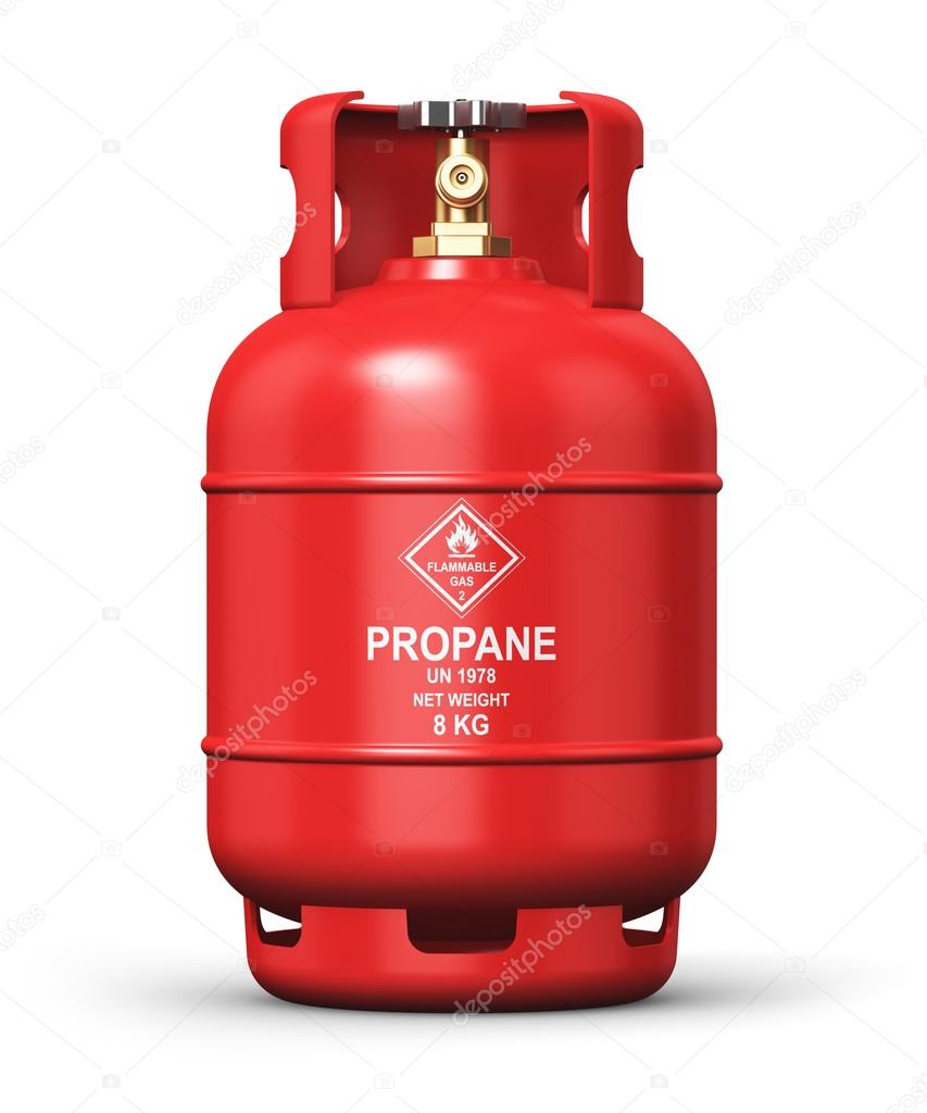 Liquefied propane industrial gas container Stock Photo by ©scanrail