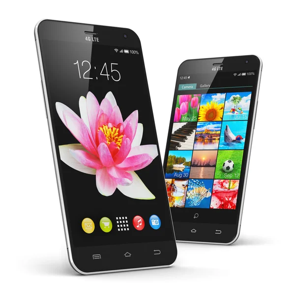 Moderne Touchscreen-Smartphones — Stockfoto
