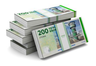 200 Danimarkalı krones destesi
