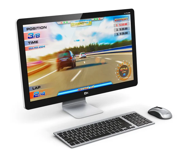 Spiele-Desktop-Computer — Stockfoto