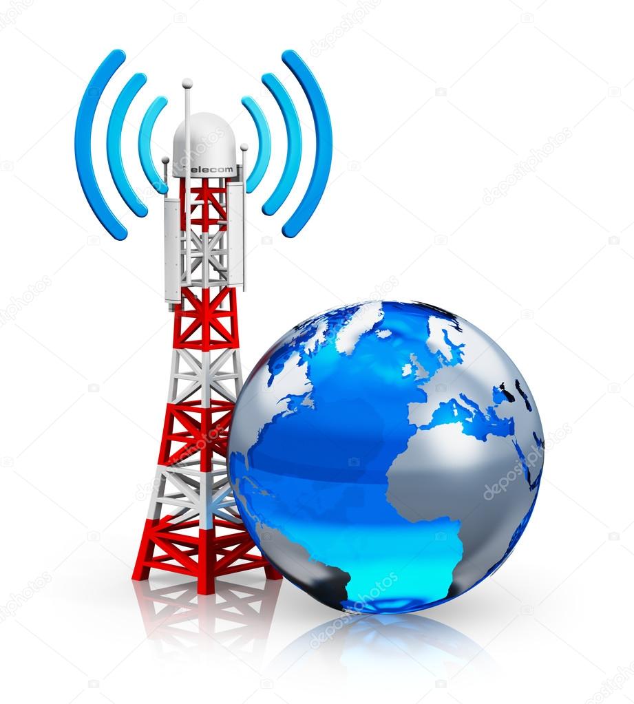 Global telecommunications concept