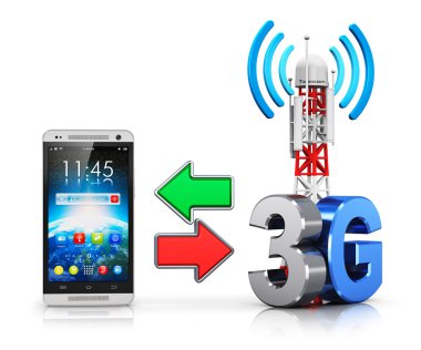 3G wireless communication concept clipart