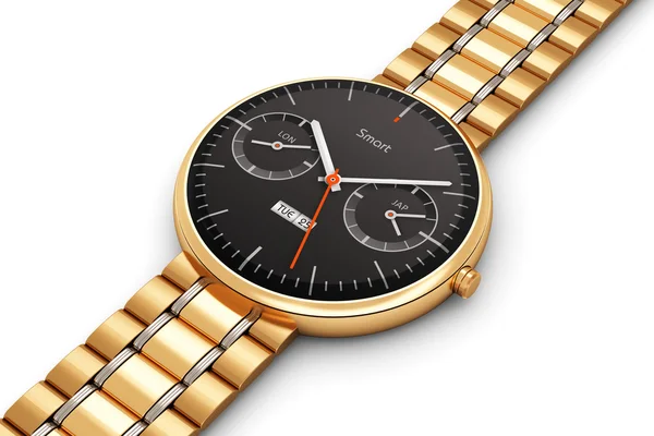 Goldene Luxus-Smartwatch — Stockfoto