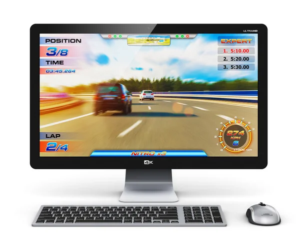 Spiele-Desktop-Computer — Stockfoto