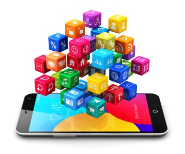 mobil uygulamalar ve internet kavramı