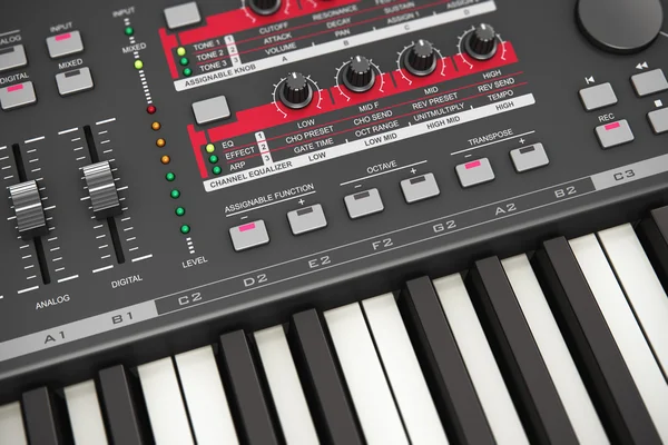 Professionele muzikale synthesizer — Stockfoto