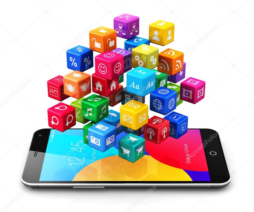 Mobile applications and internet concept