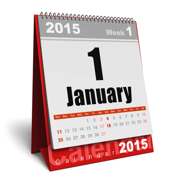 Gennaio 2015 Calendario — Foto Stock