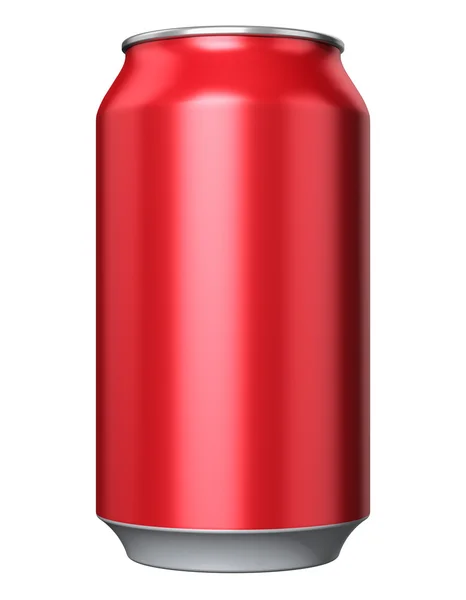 Röd metall drink kan — Stockfoto