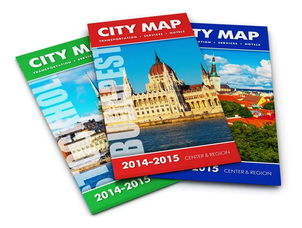 Tourist city maps — Stock Photo, Image