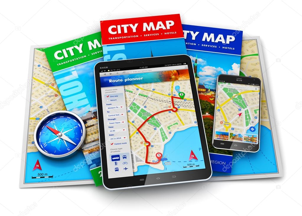 GPS navigation, travel and tourism concept