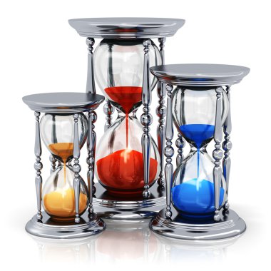 Vintage gümüş hourglasses