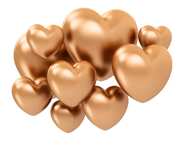 Corazones de Oro — Foto de Stock