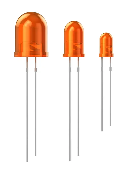 Uppsättning av orange lysdioder — Stockfoto
