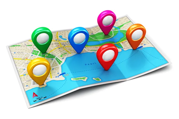 GPS-Navigationskonzept — Stockfoto