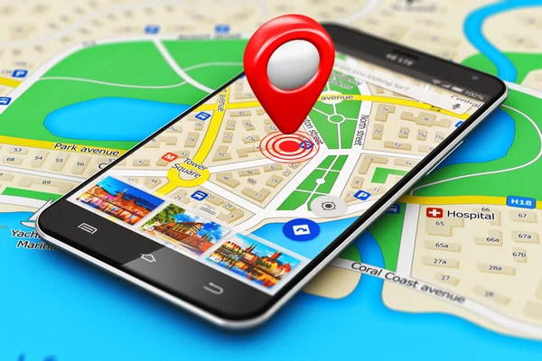 GPS navigatie concept — Stockfoto