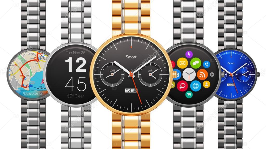 Collection of luxury smart watches