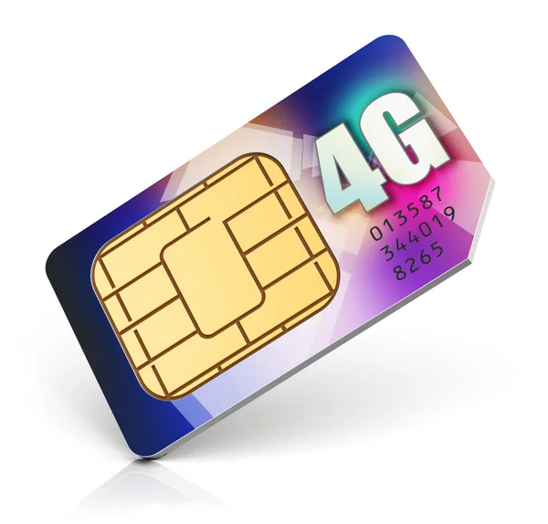 Tarjeta SIM para operador 4G habilitado — Foto de Stock