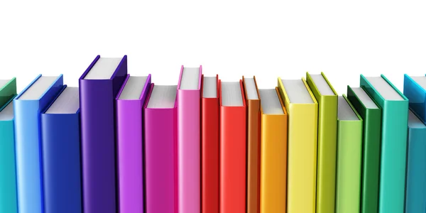 Kleur hardback boeken — Stockfoto