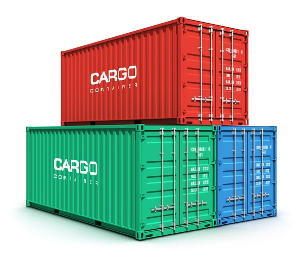 Kleur cargo containers — Stockfoto