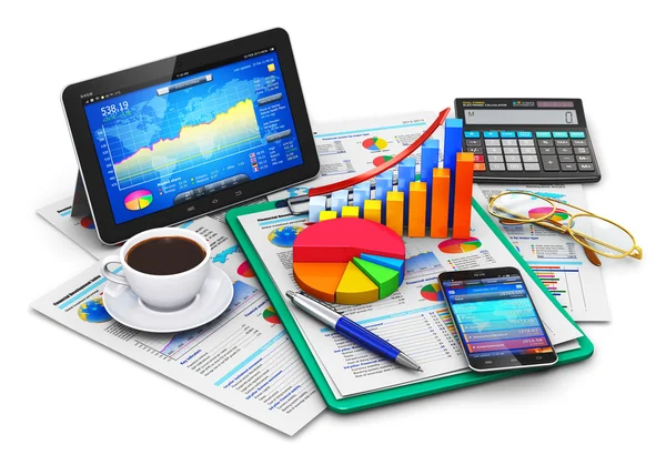 Zakelijke, financiële en boekhoudkundige concept — Stockfoto
