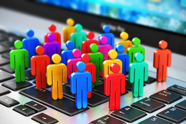 Social media marketing business concept