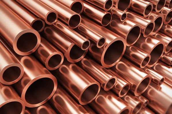 Copper pipes — Stock Photo, Image