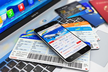 Smartphone üzerinden online uçak bileti satın alma