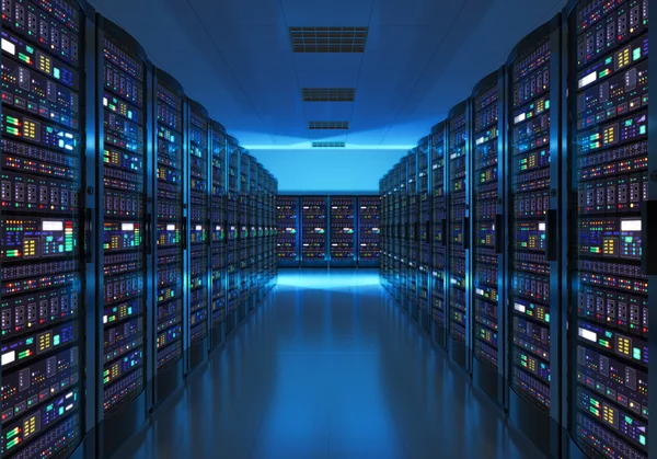 Server kamer interieur in datacenter — Stockfoto