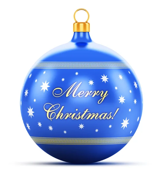 Blue Christmas ball — Stock Photo, Image