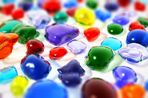Makro-Ansicht von farbigen Edelsteinen — Stockfoto