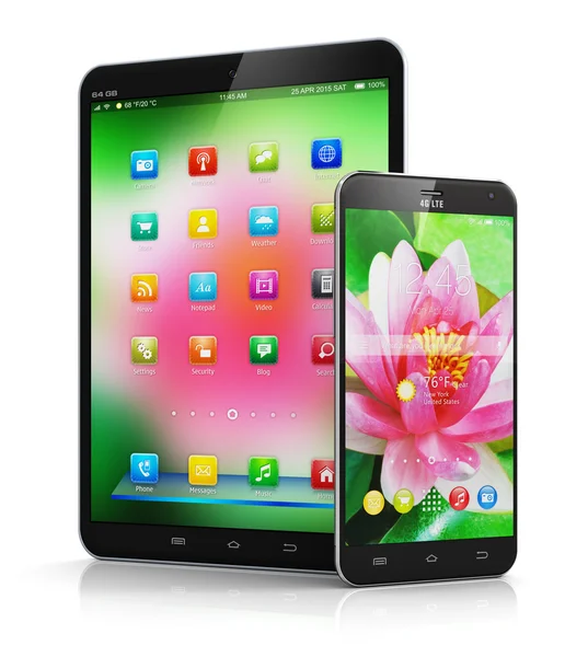 Tablet PC y smartphone — Foto de Stock