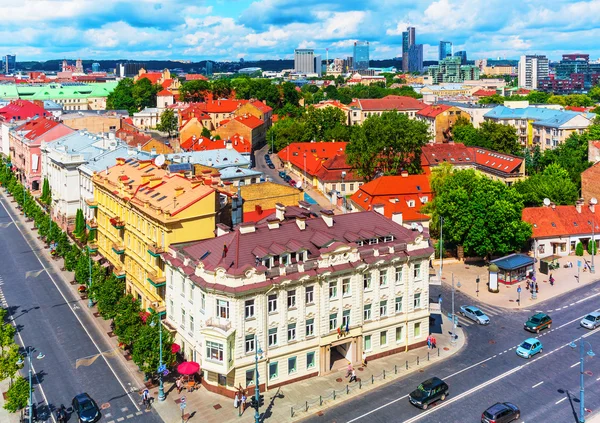 Вид з повітря на Вільнюс (Литва). — стокове фото