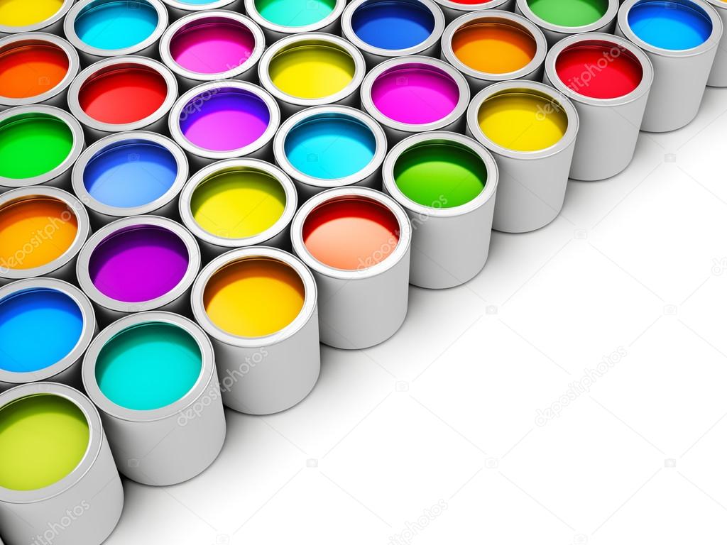 Color paint cans Stock Photo by ©scanrail 95129500
