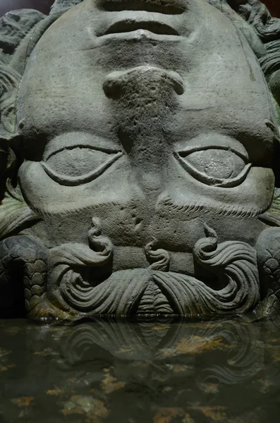 Gorgon Medusa head in Basilica Cistern — Stock Photo, Image