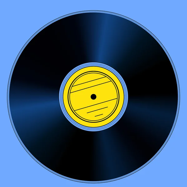 Disco de grabación de gramófono — Vector de stock