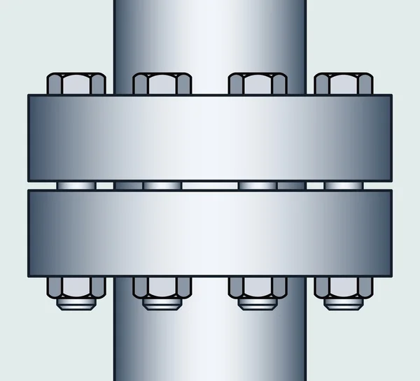 Abbildung zur Flanschverbindung — Stockvektor