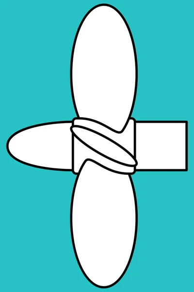 Marine propeller ikonen — Stock vektor