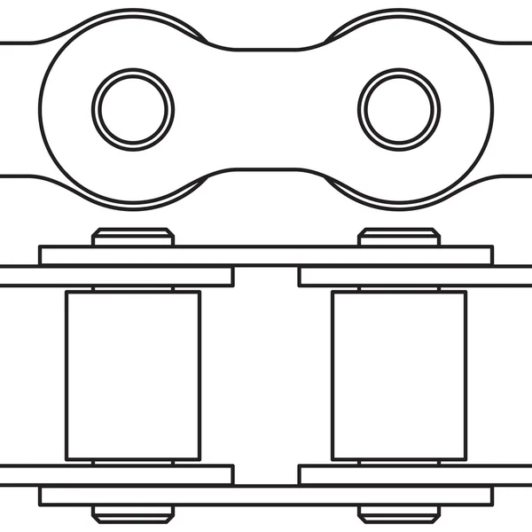 Elementos de cadena bicicleta — Vector de stock