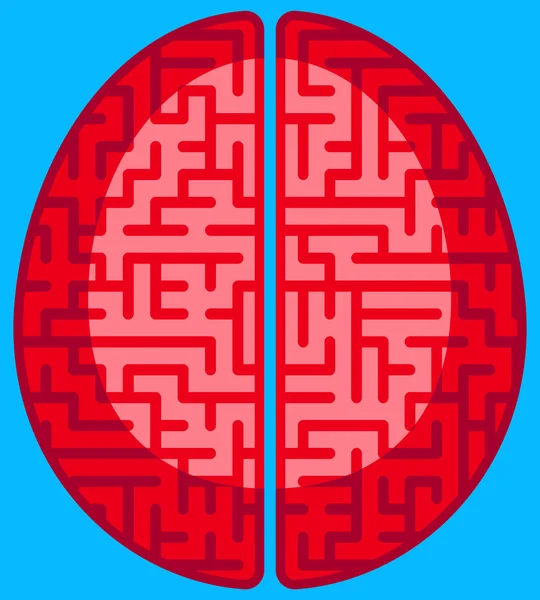 Concept de cerveau plat — Image vectorielle