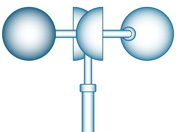 Wind anemometer pictogram — Stockvector