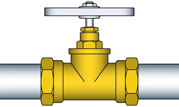 Robinet de vanne pipeline — Image vectorielle