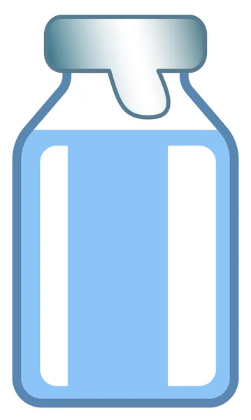 Small glass vial — Stock Vector