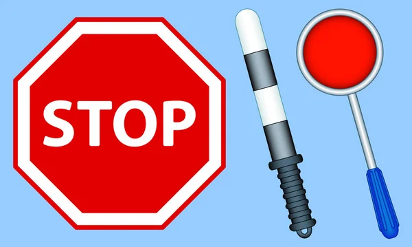 Stop oggetti icone — Vettoriale Stock