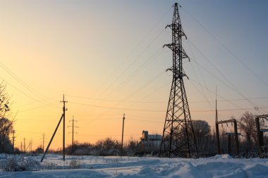 Güç hattı manzara
