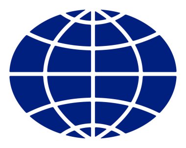 Soyut siluet dünya ikonu tasviri