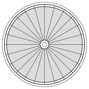 Soyut saatlik çember diyagramının çizimi